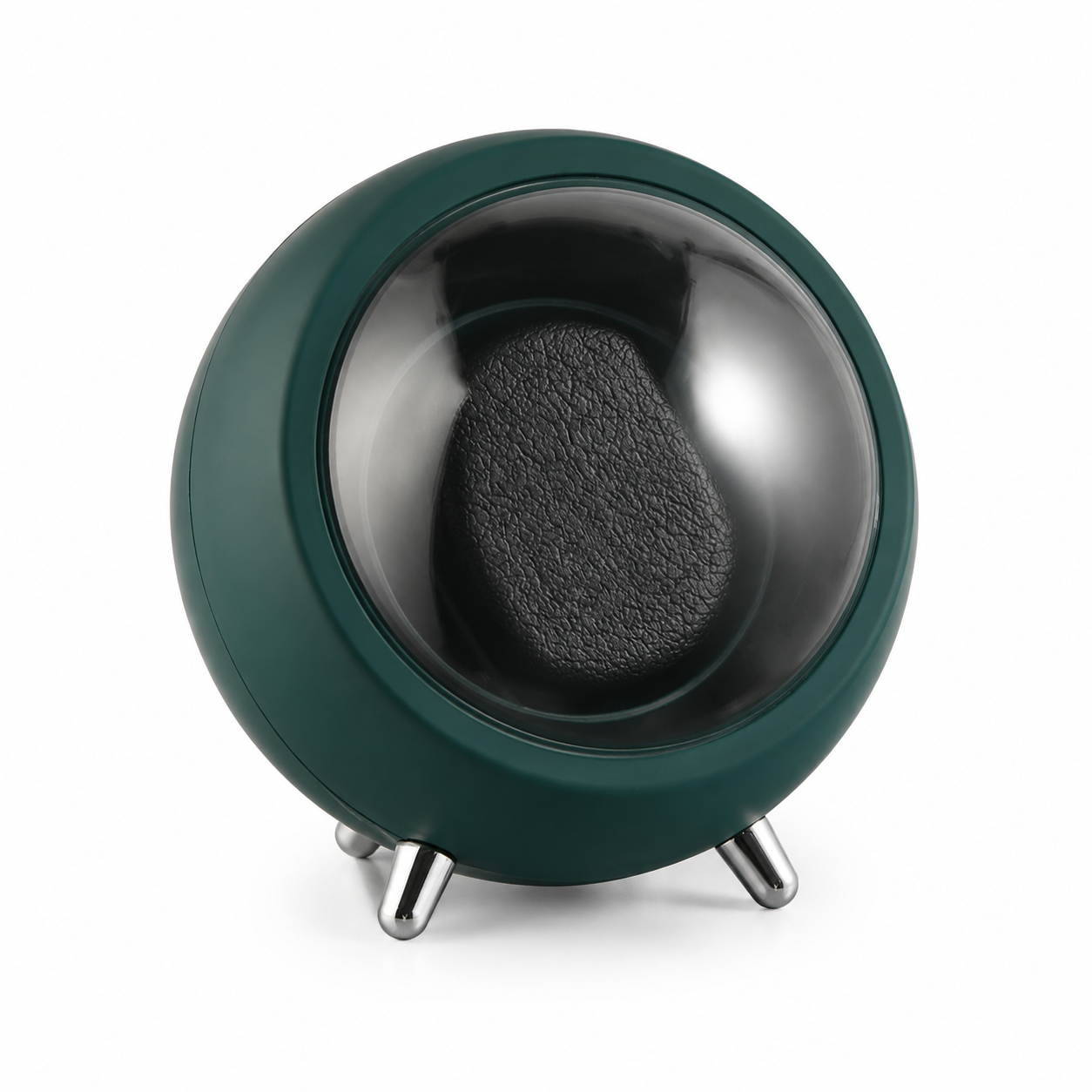 Remontoir Orbite, coque sphérique vert foncé pour une montre automatique — Maison Orvian