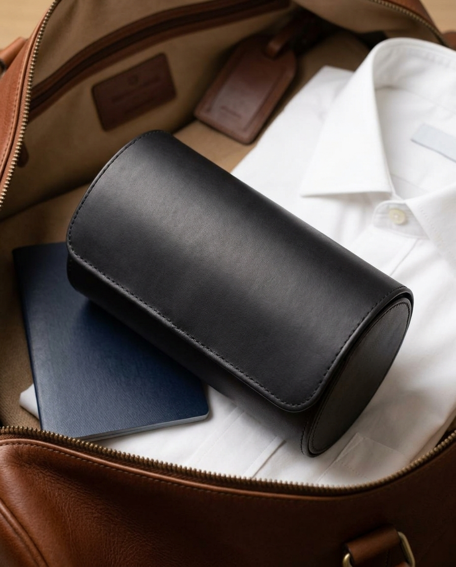 Étui Cabotage 2 montres dans un sac de voyage