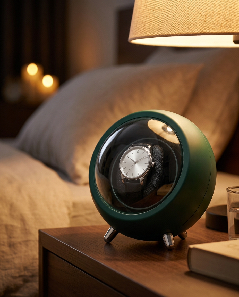 Remontoir Orbite sans fil sur une table de chevet