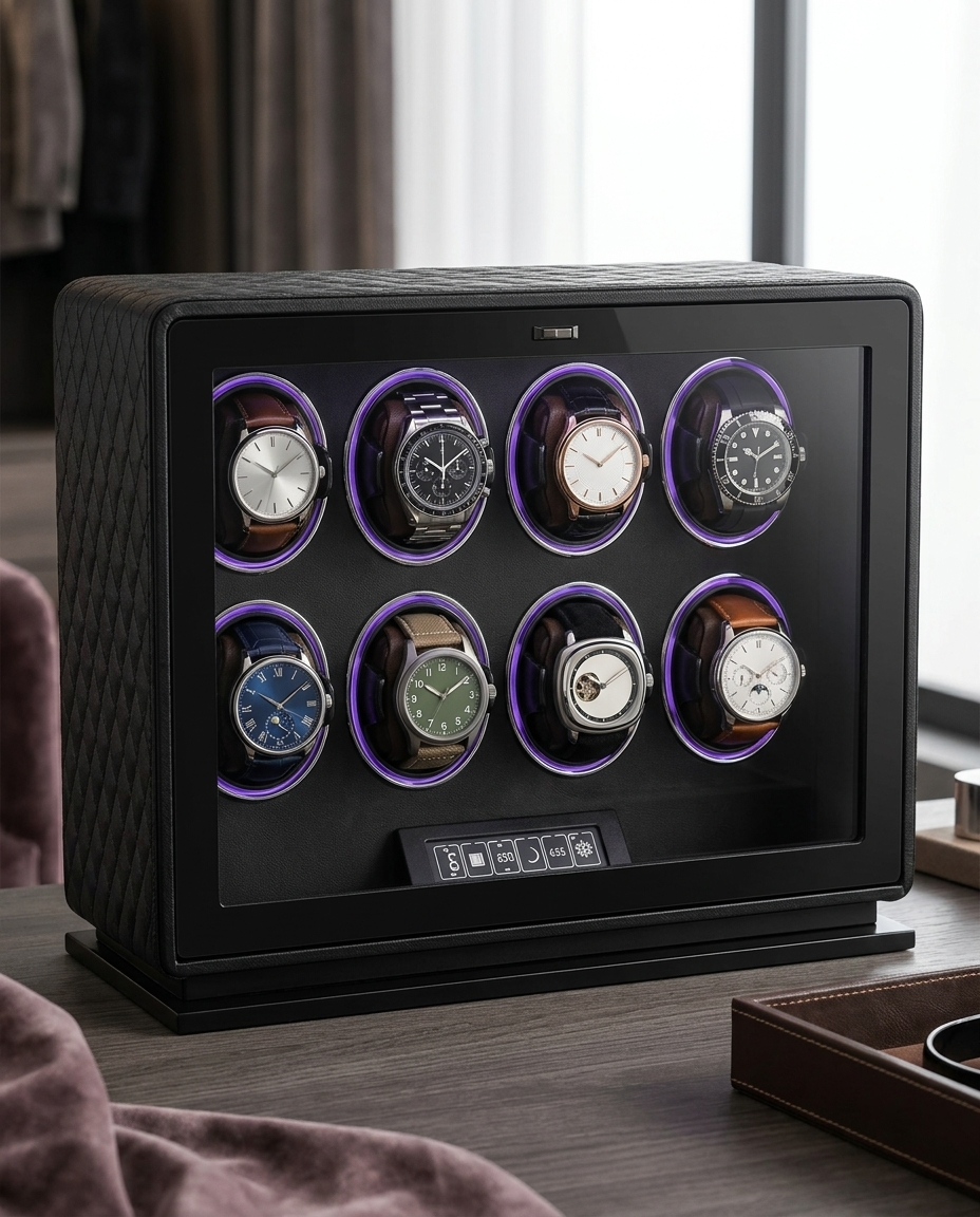 Huit montres différentes dans le remontoir Pégase