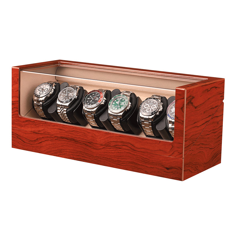 Remontoir Atlas 6 montres 6 montres finition palissandre en bois laqué – Maison Orvian