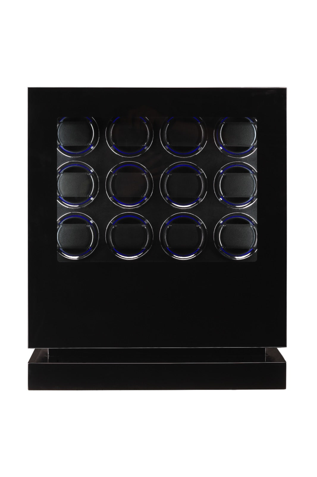Remontoir Éclipse 12 montres noir, porte fermée, vue de face