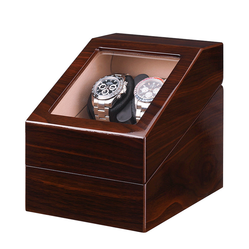 Remontoir Hélios 2 montres 2 montres finition noyer en bois laqué – Maison Orvian