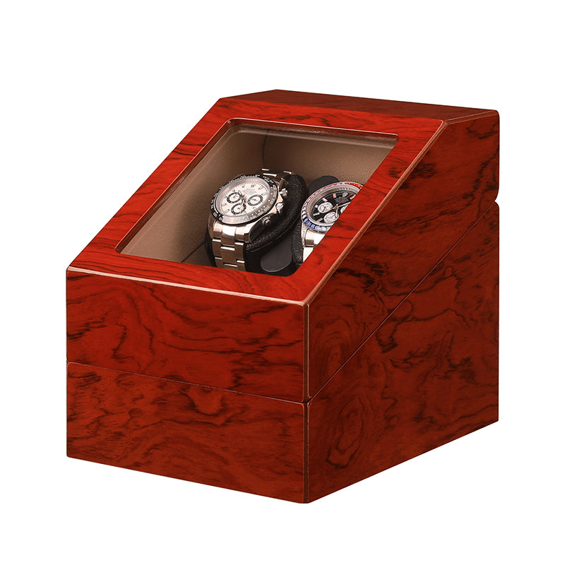 Remontoir Hélios 2 montres 2 montres finition palissandre en bois laqué – Maison Orvian