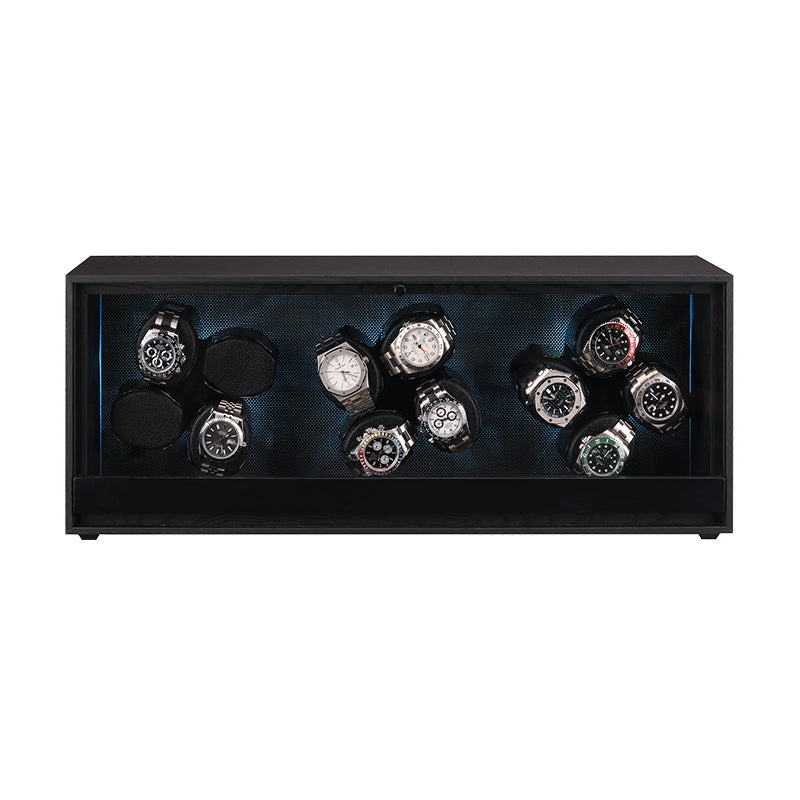 Remontoir Zénith 12 montres noir bois et carbone – Maison Orvian