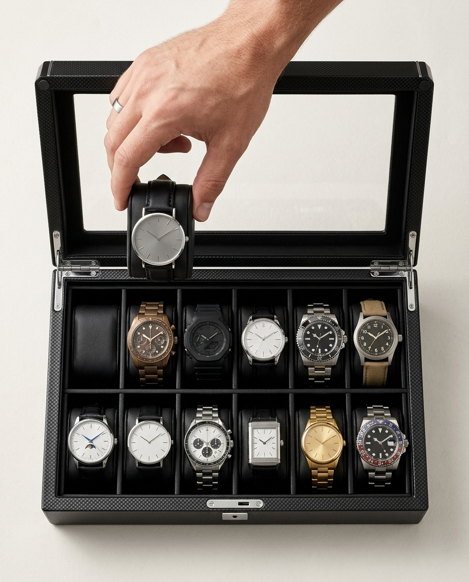 Douze montres dans la boîte Trocadéro