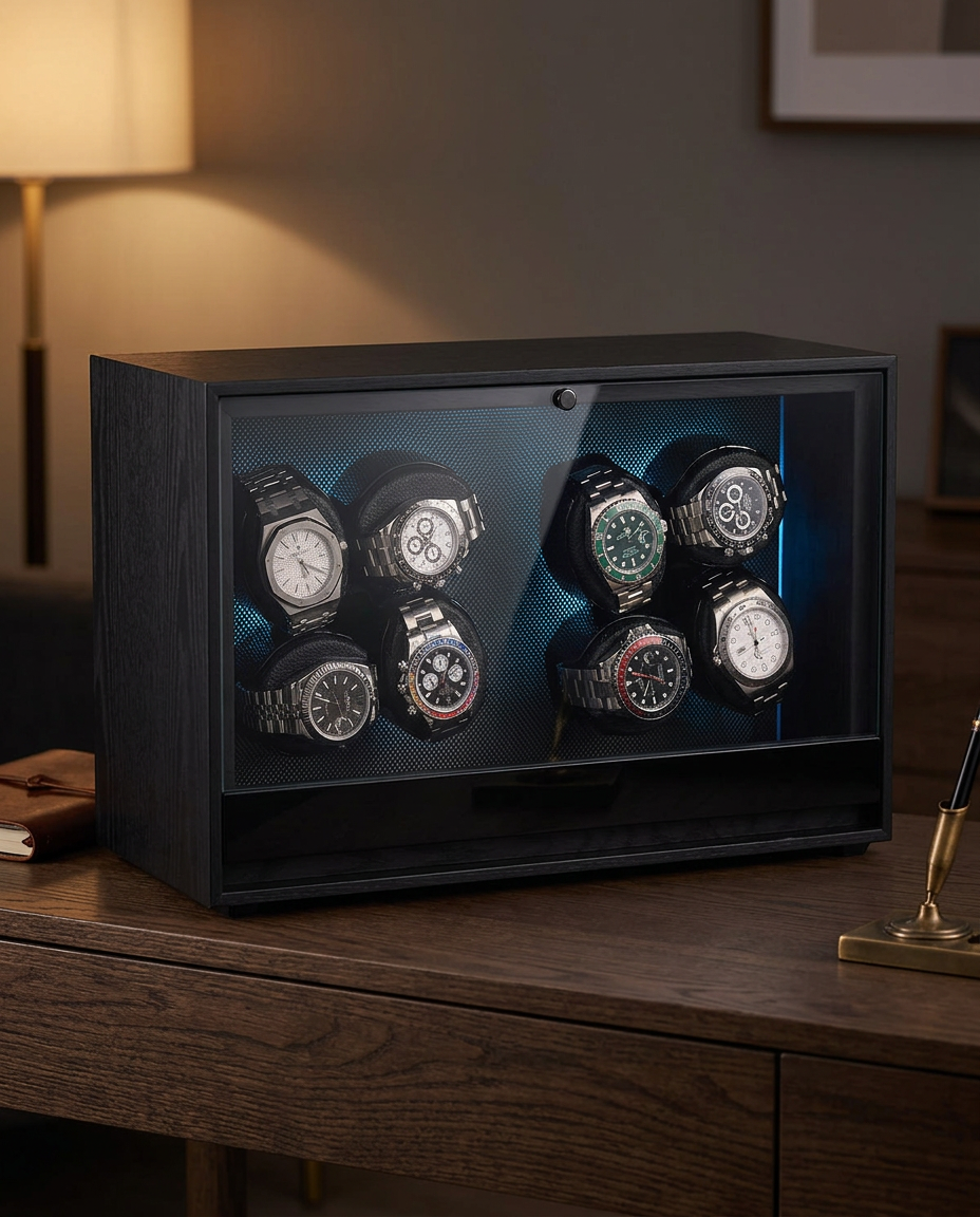 Remontoir Zénith 8 montres sur une console