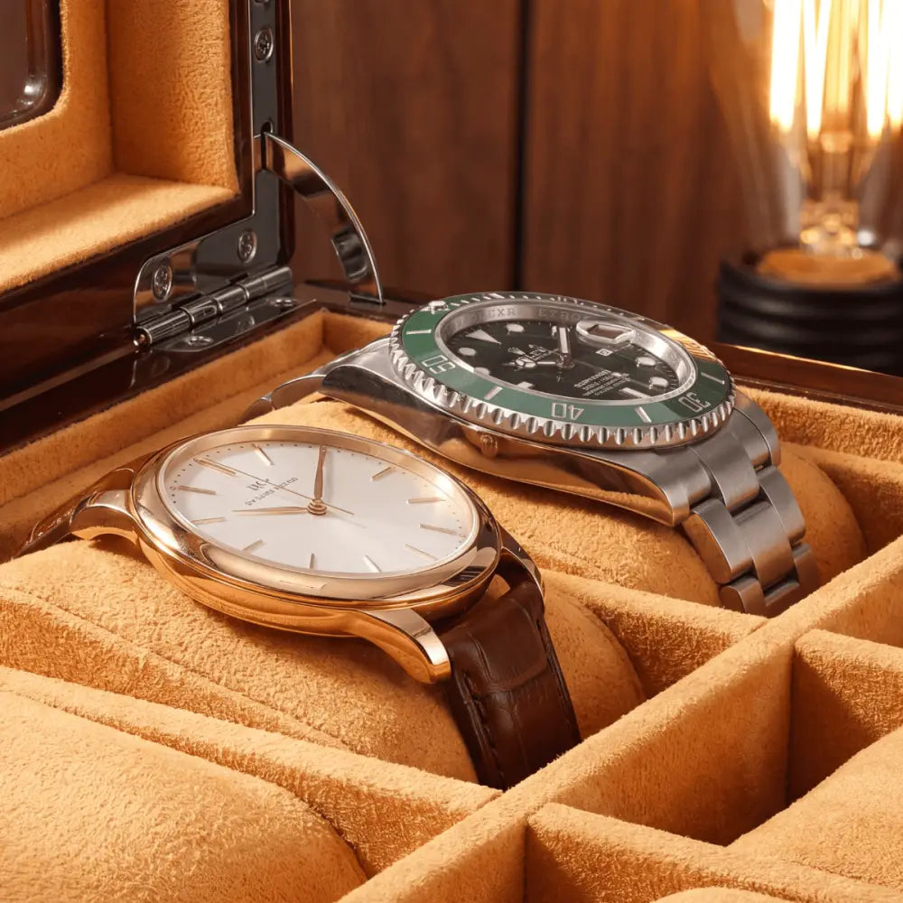 Boîte à montres Rivoli brun 3 montres — Maison Orvian