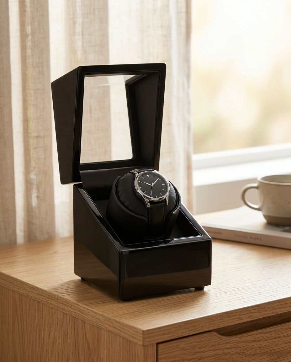 Remontoir Céleste 1 montre sur une table de chevet le matin