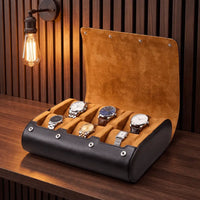 Étui Escale ambre 6 montres — Maison Orvian