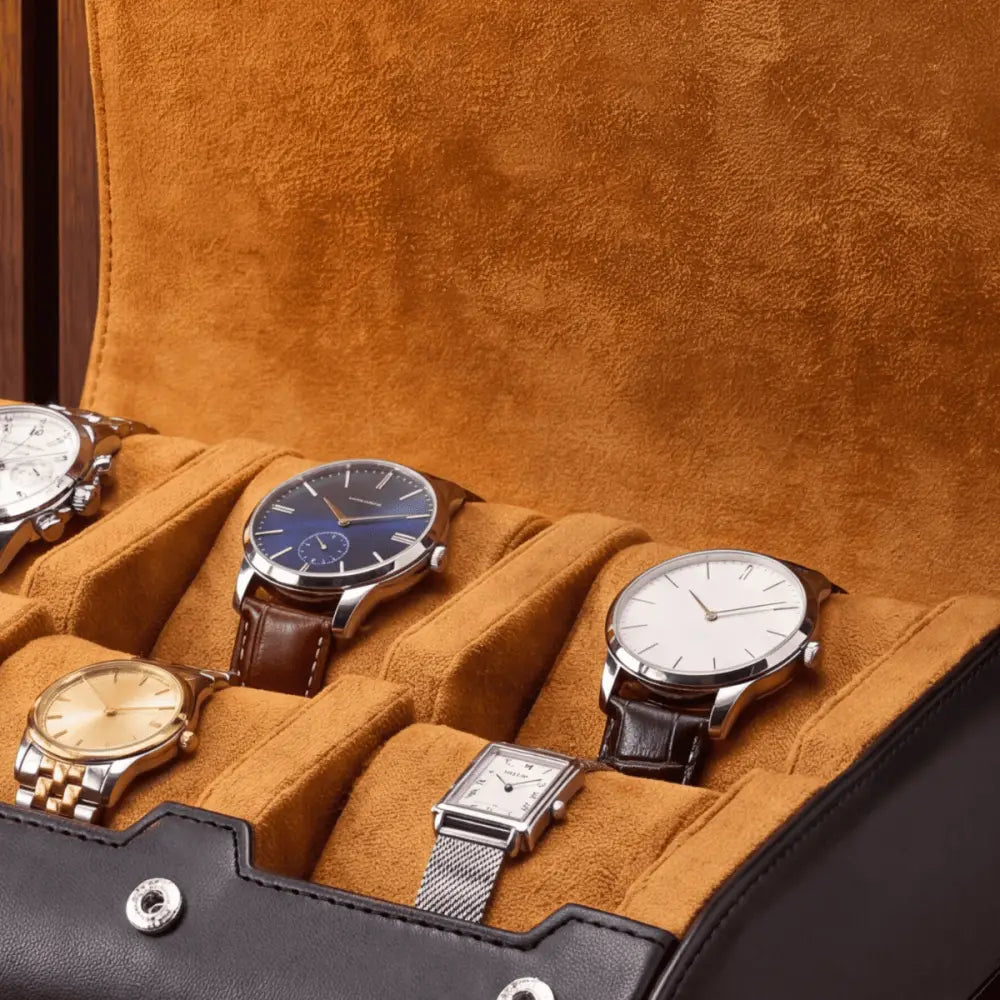 Étui Escale ambre 6 montres — Maison Orvian