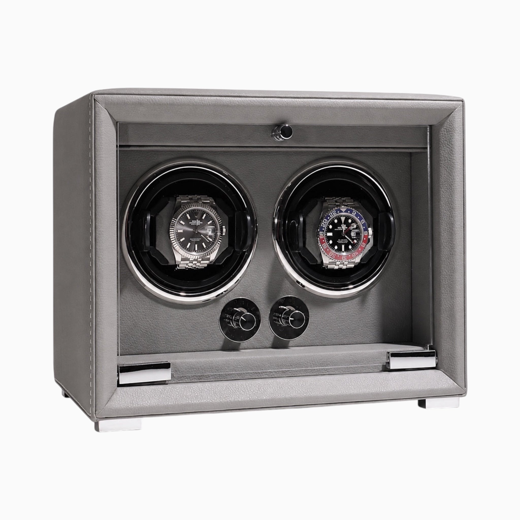 Remontoir Andromède 2 montres anthracite, vitrine et réglages indépendants — Maison Orvian
