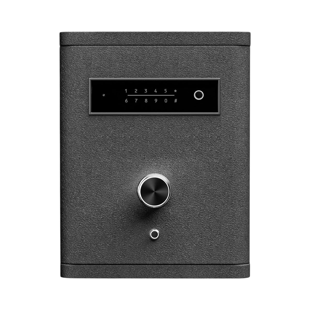 Coffre-fort Maison Orvian Sirius noir en acier avec clavier numérique et scanner biométrique pour 9 montres