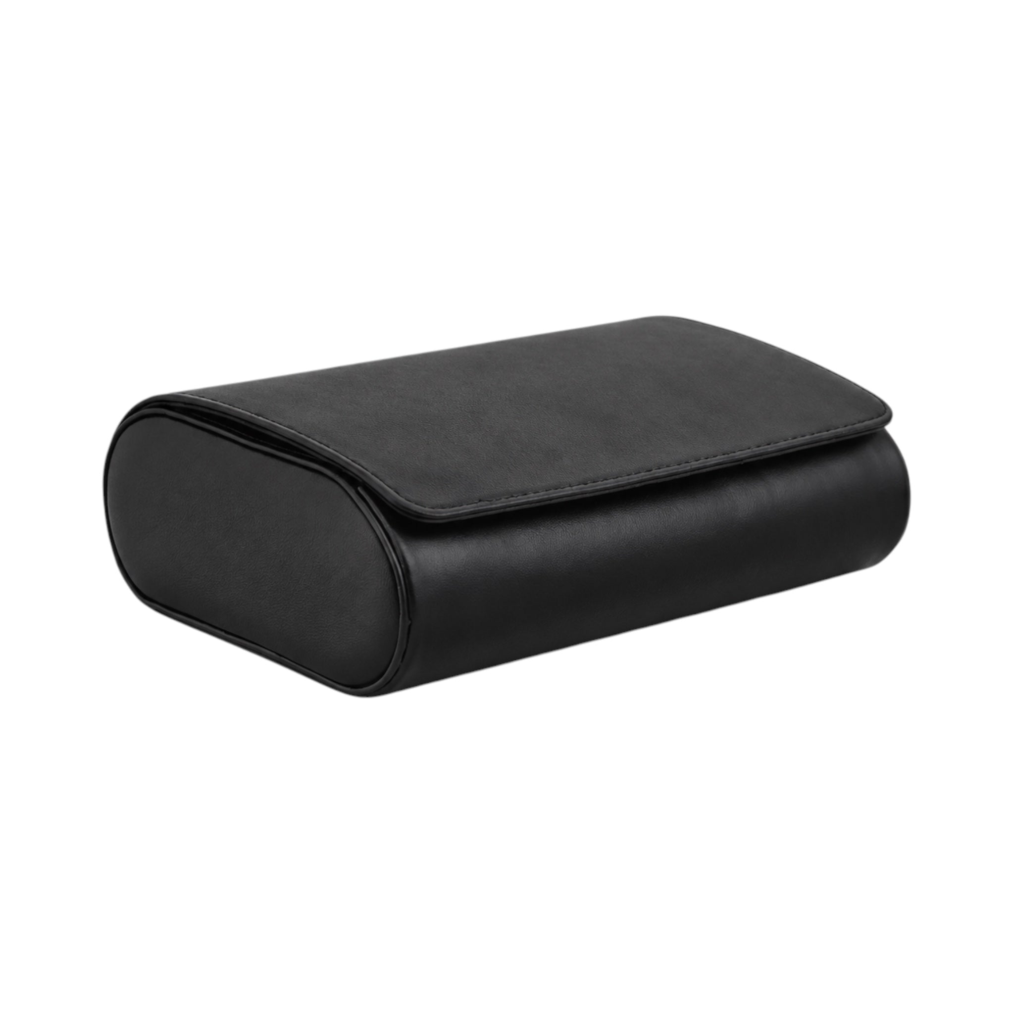 Étui de voyage Maison Orvian pour 6 montres en cuir noir avec fermeture éclair renforcée et design plat