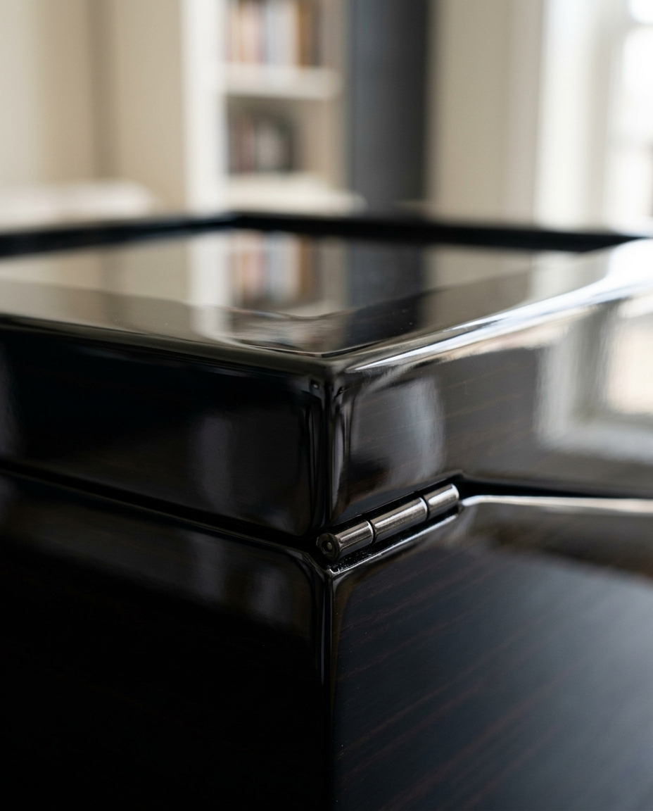 Laque piano noire de la boîte Opéra