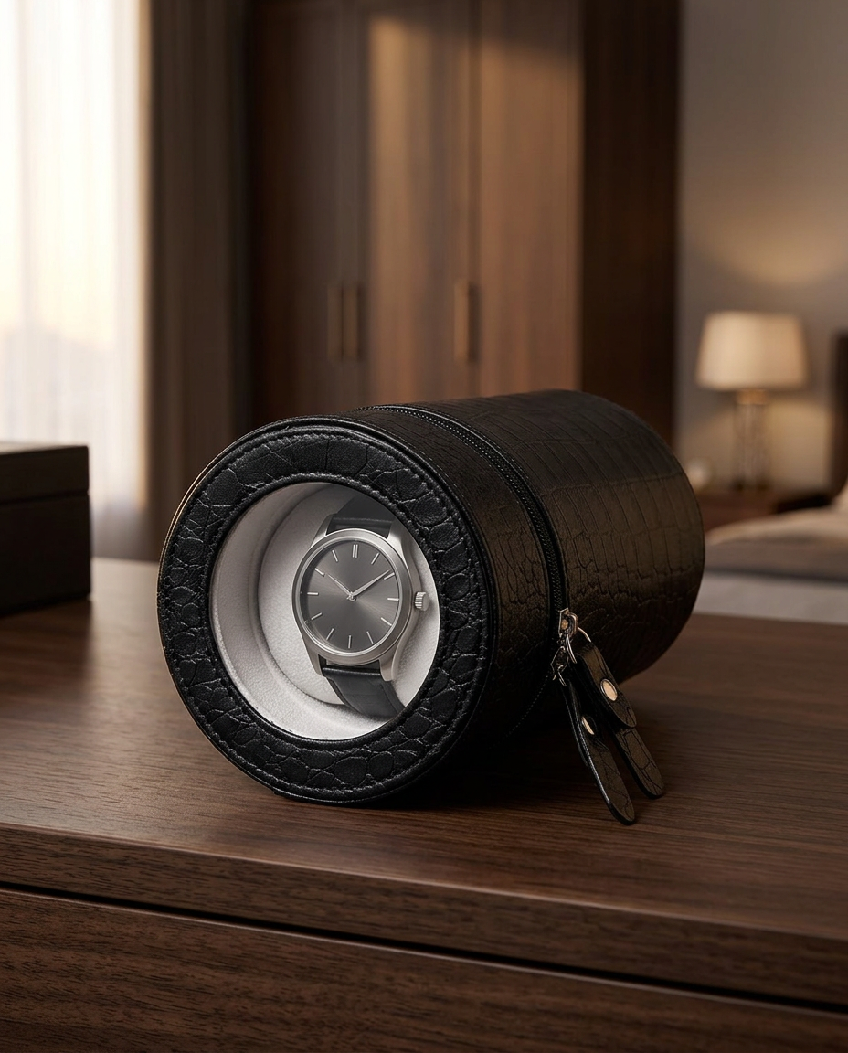 Remontoir Orion 1 montre sur une commode