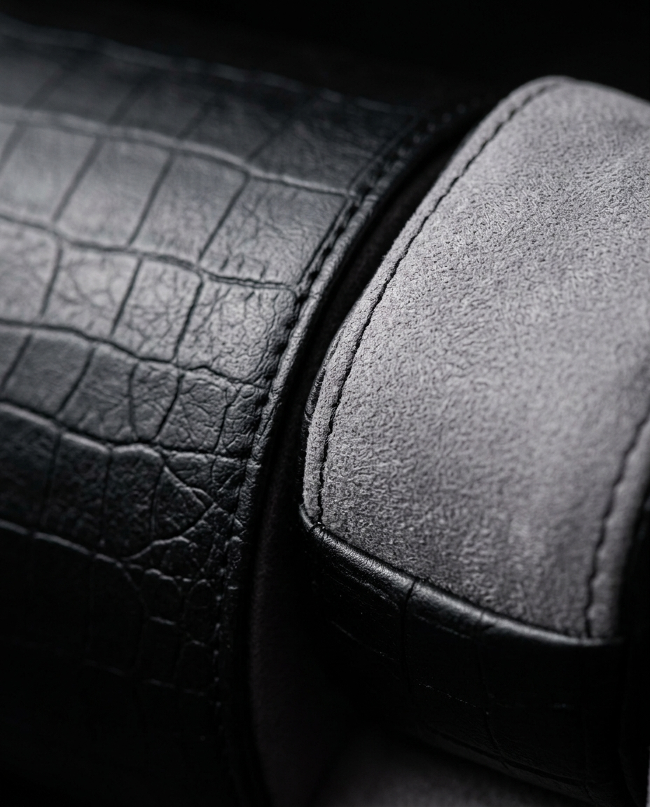 Simili cuir façon crocodile du remontoir Orion