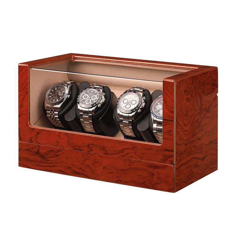 Remontoir Atlas 4 montres 4 montres finition palissandre en bois laqué – Maison Orvian