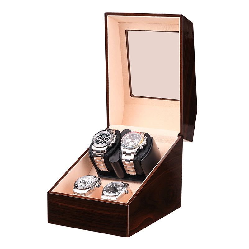 Remontoir Hélios 2 montres 2 montres finition noyer en bois laqué – Maison Orvian