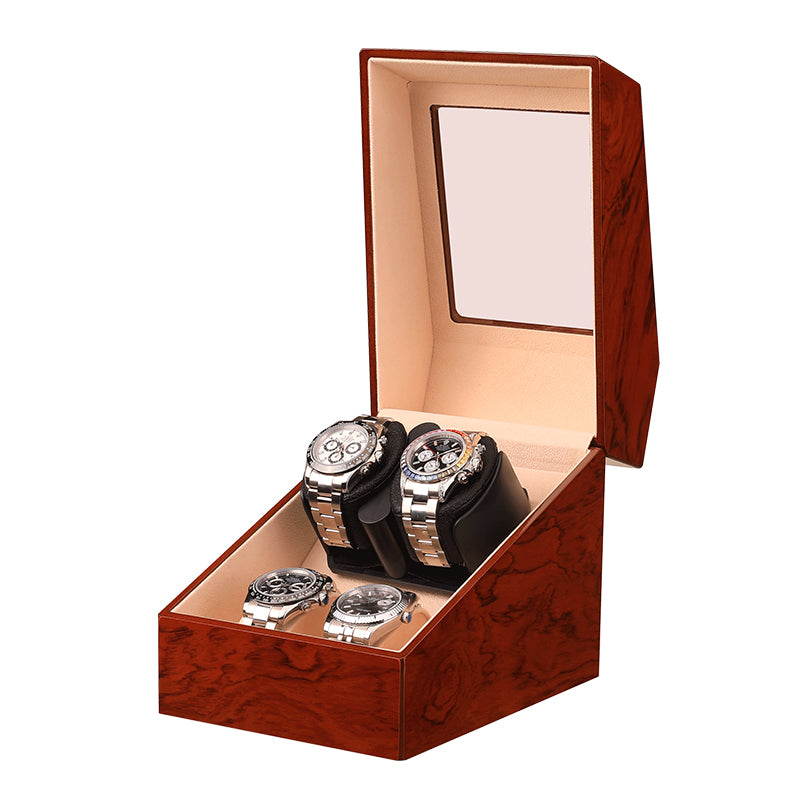 Remontoir Hélios 2 montres 2 montres finition palissandre en bois laqué – Maison Orvian