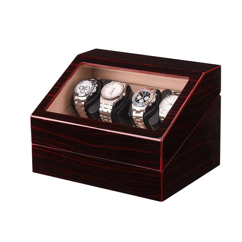 Remontoir Hélios 4 montres 4 montres finition ébène en bois laqué – Maison Orvian