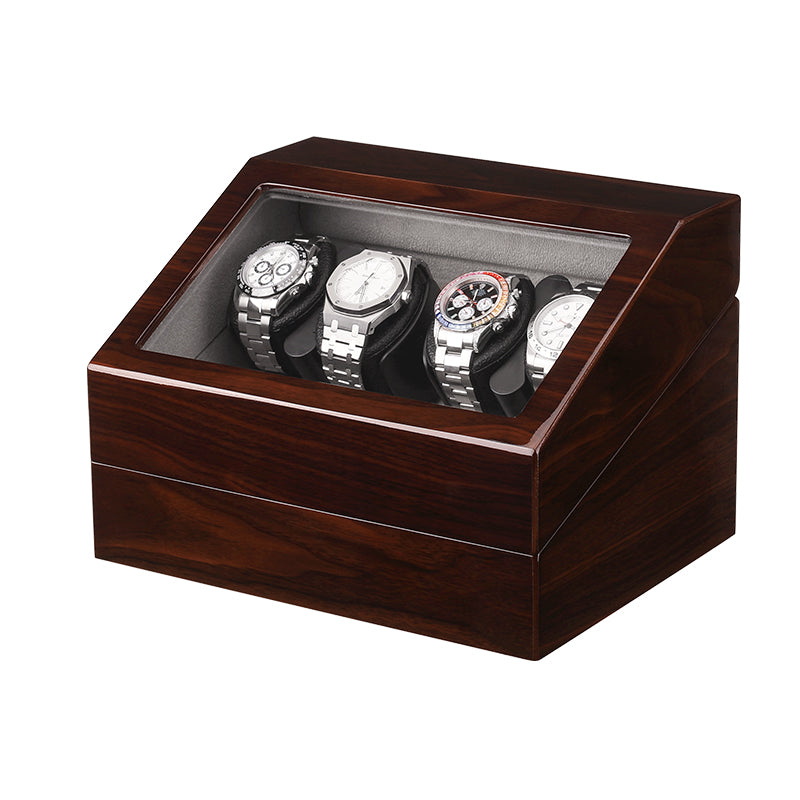 Remontoir Hélios 4 montres 4 montres finition noyer en bois laqué – Maison Orvian