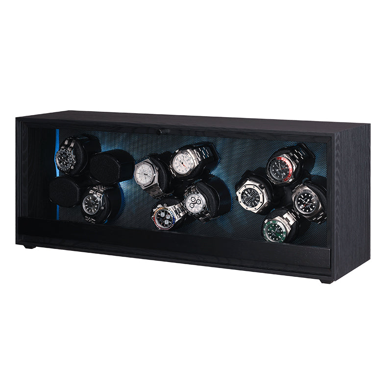Remontoir Zénith 12 montres noir bois et carbone – Maison Orvian