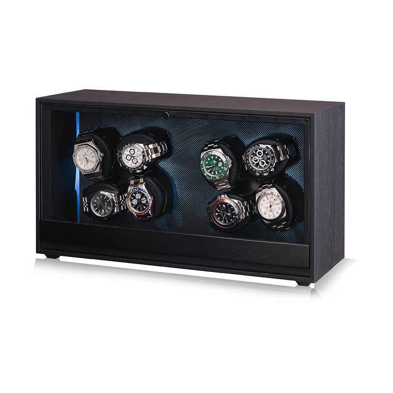 Remontoir Zénith 8 montres noir bois et carbone – Maison Orvian